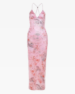 Pink Bodycon Maxi Dress