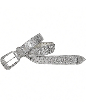 Rhinestone Silver Belt