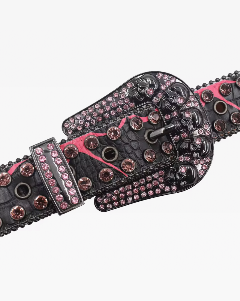 Skull Belt With Rhinestones