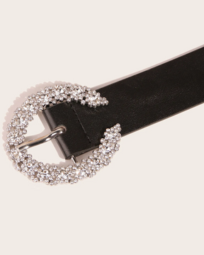 Rhinestone Buckle Belt