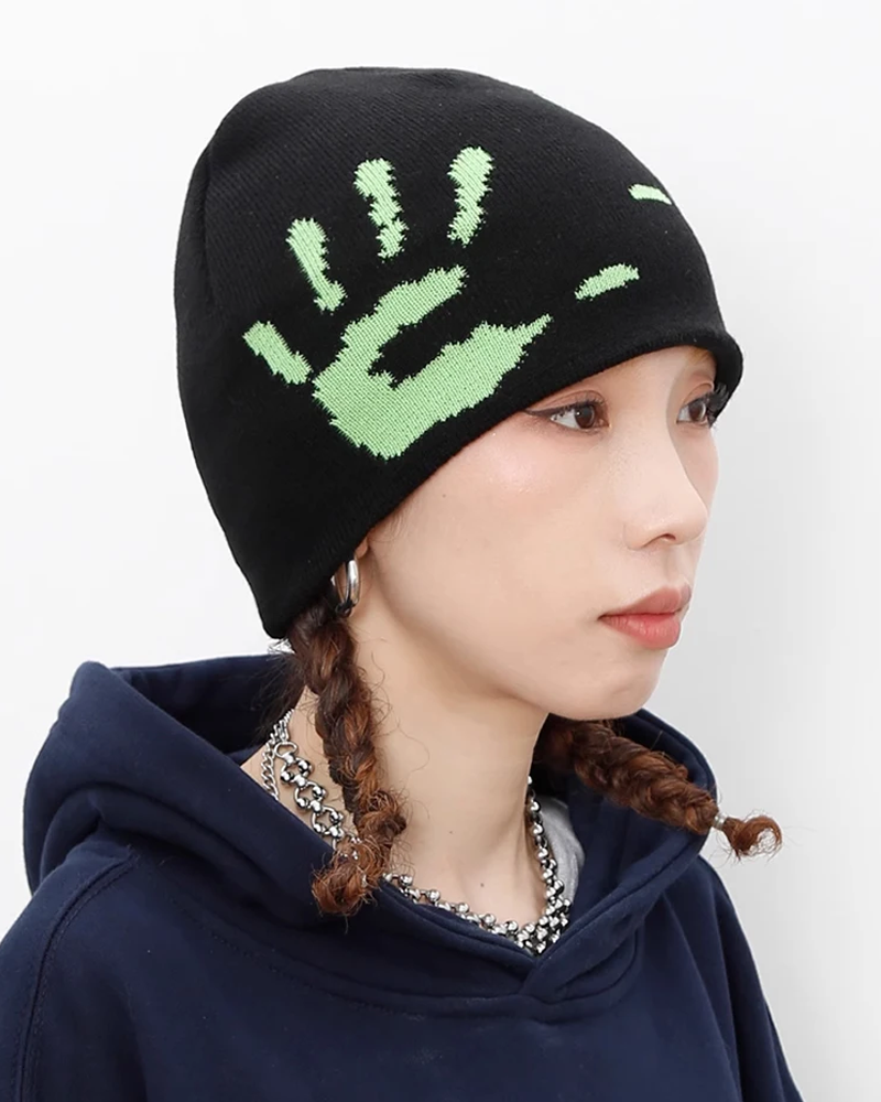 Black And Green Beanie