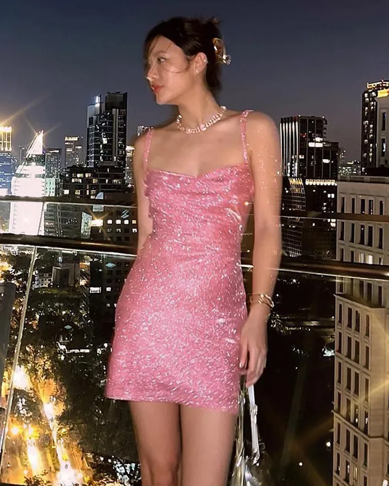 Pink Glitter Dress