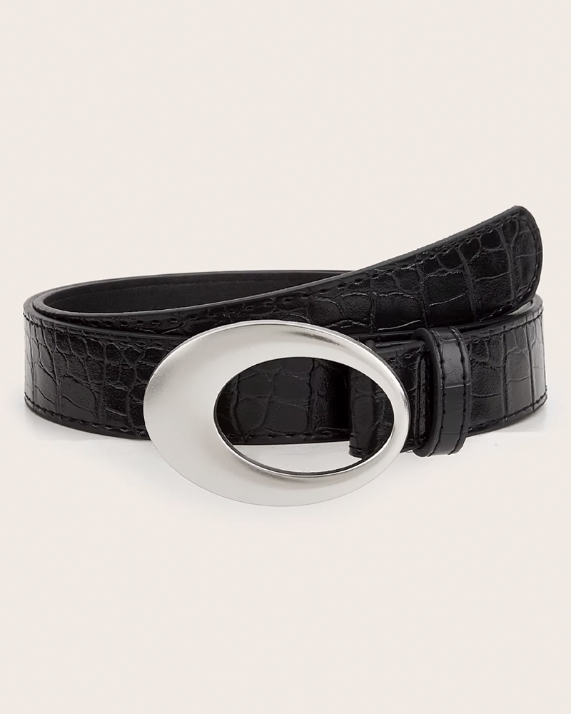 Belt With Oval Buckle