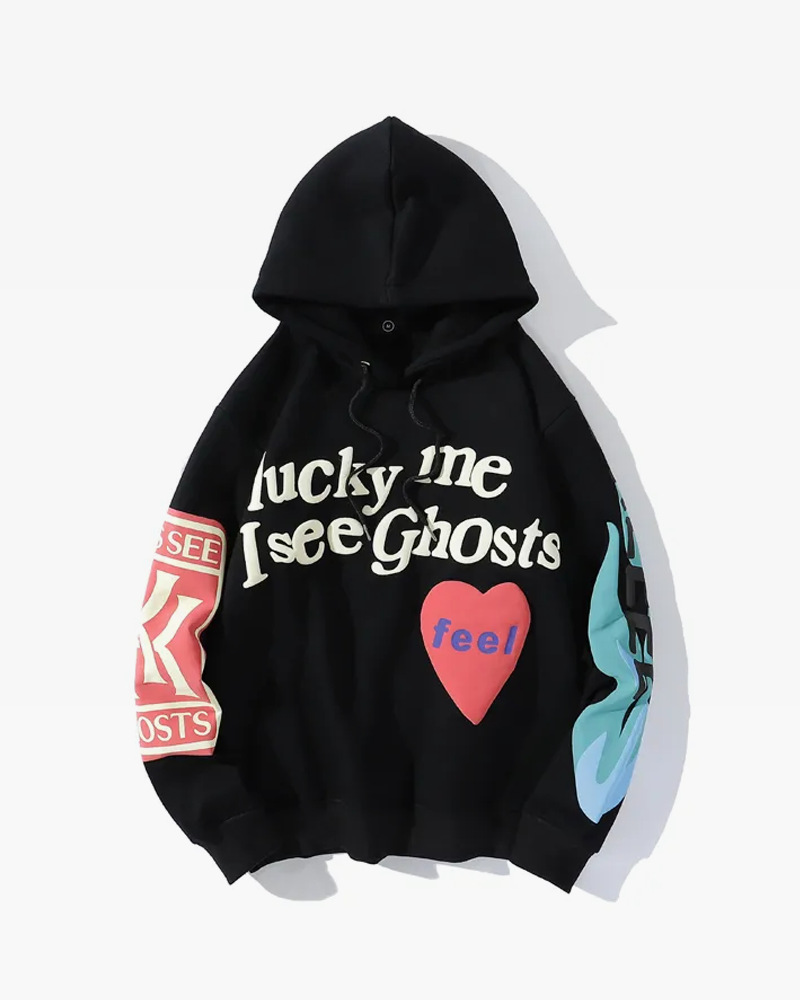 Lucky Me I See Ghosts Hoodie | Y2K Wave