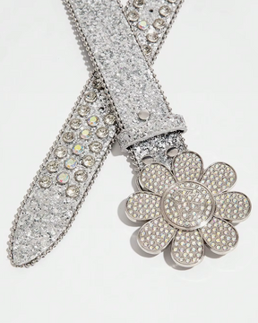 Rhinestone Flower Belt