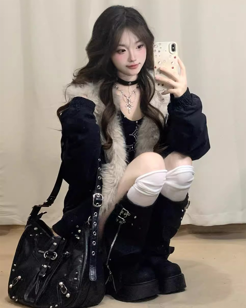 Fur Lined Jacket Y2K