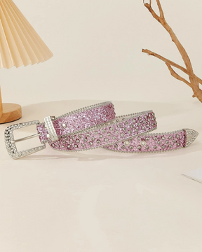 Pink Rhinestone Belt