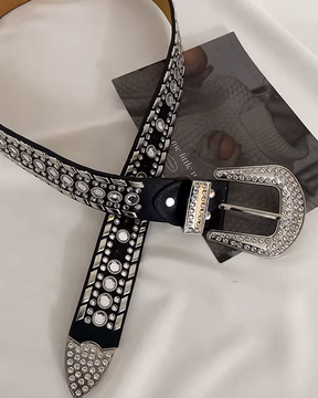 Rhinestone Western Belt Womens