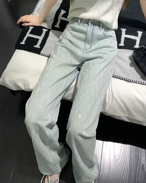 Rhinestone Jeans Y2K