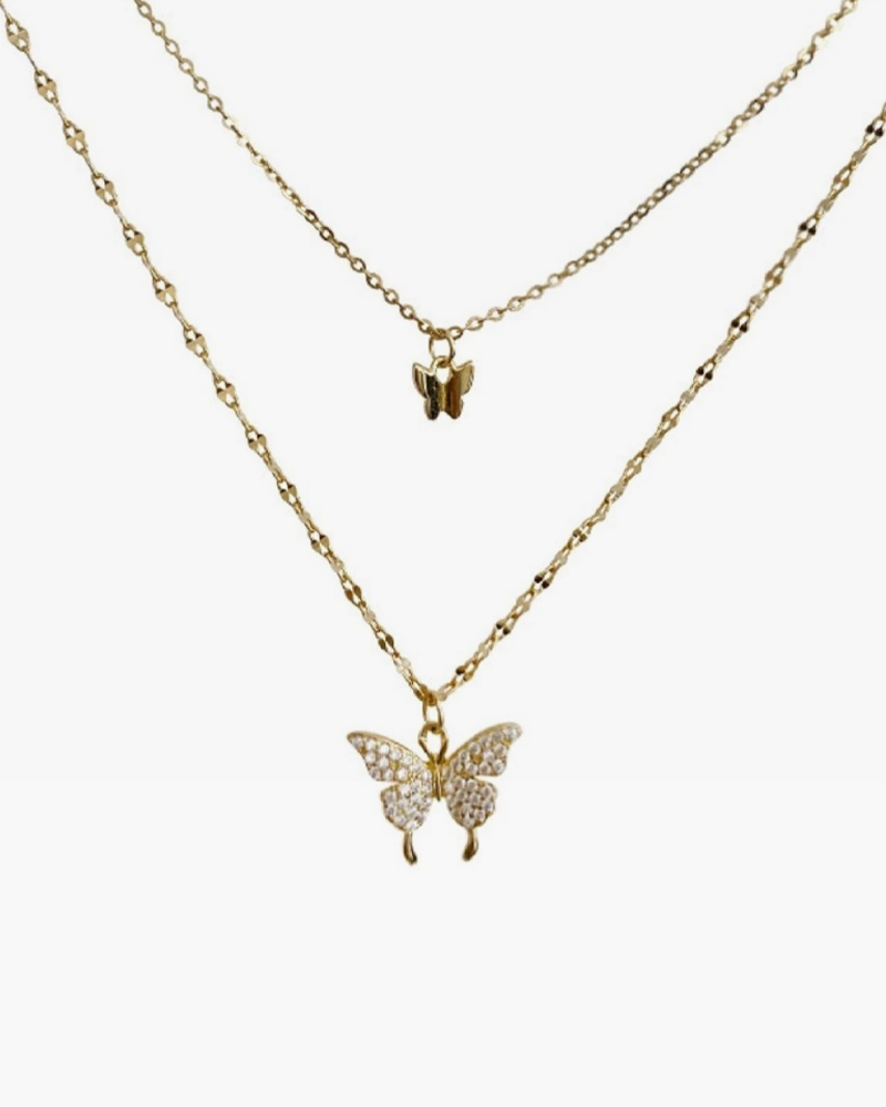 Double Butterfly Necklace