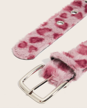 Fur Leopard Belt