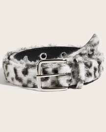 Fur Leopard Belt