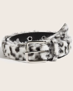 Fur Leopard Belt
