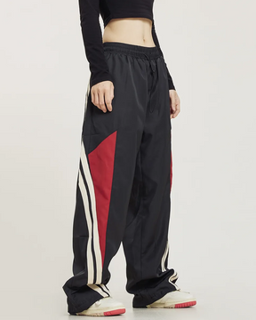 Black And Red Track Pants