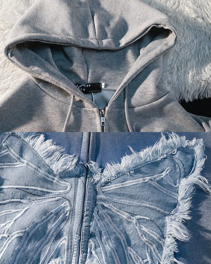 Butterfly Zip Up Hoodie