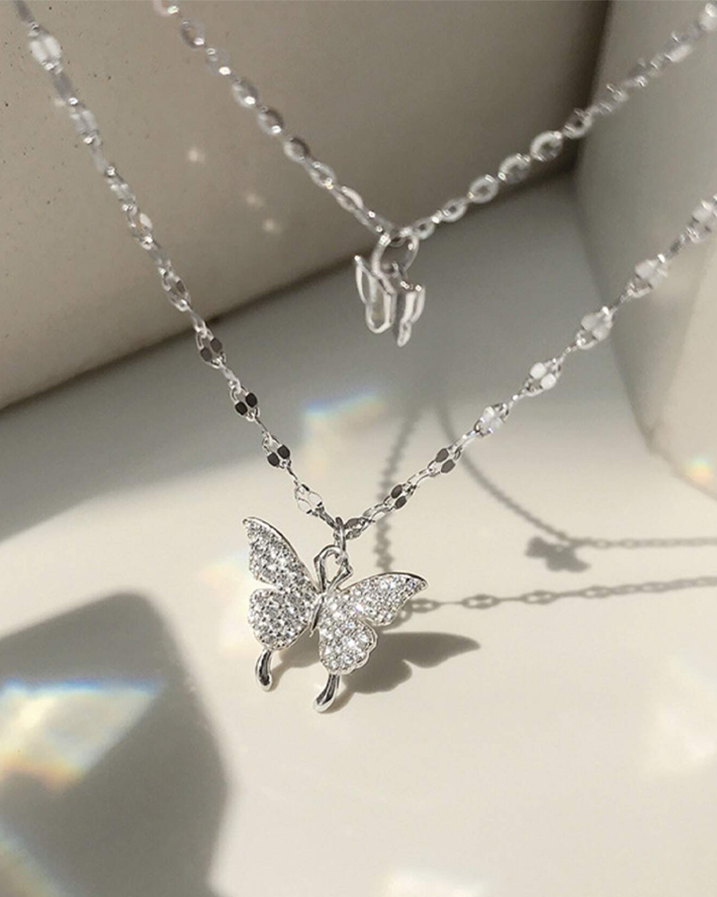 Double Butterfly Necklace