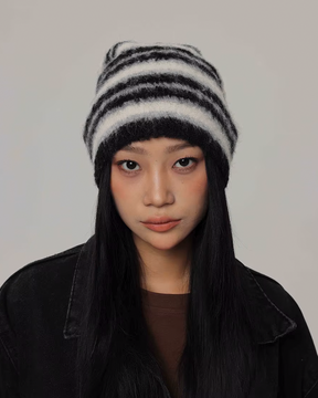 Striped Knit Beanie