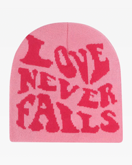 Love Never Fails Beanie Y2K Wave