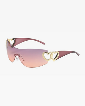 Rimless Heart Sunglasses