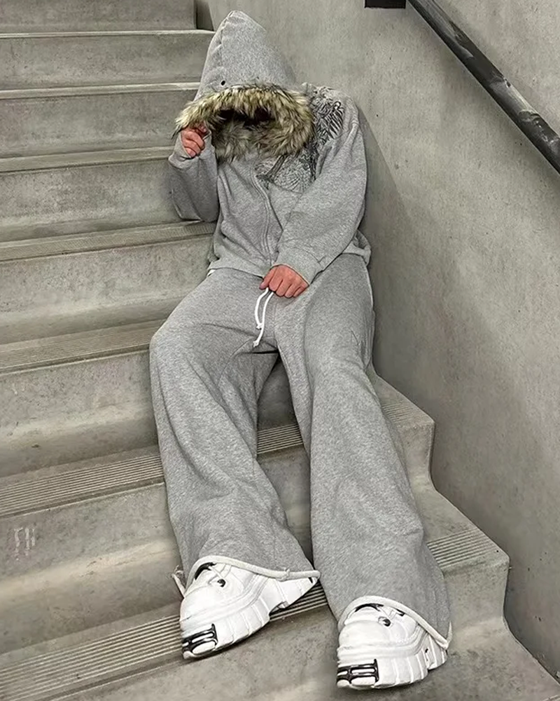 Fur Hood Hoodie | Y2K Wave Fur Hood Hoodie | Y2K Wave
