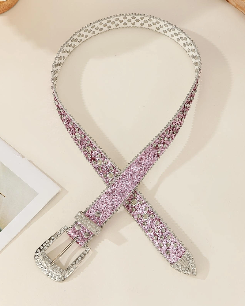 Pink Rhinestone Belt