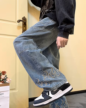 Jeans With Flames