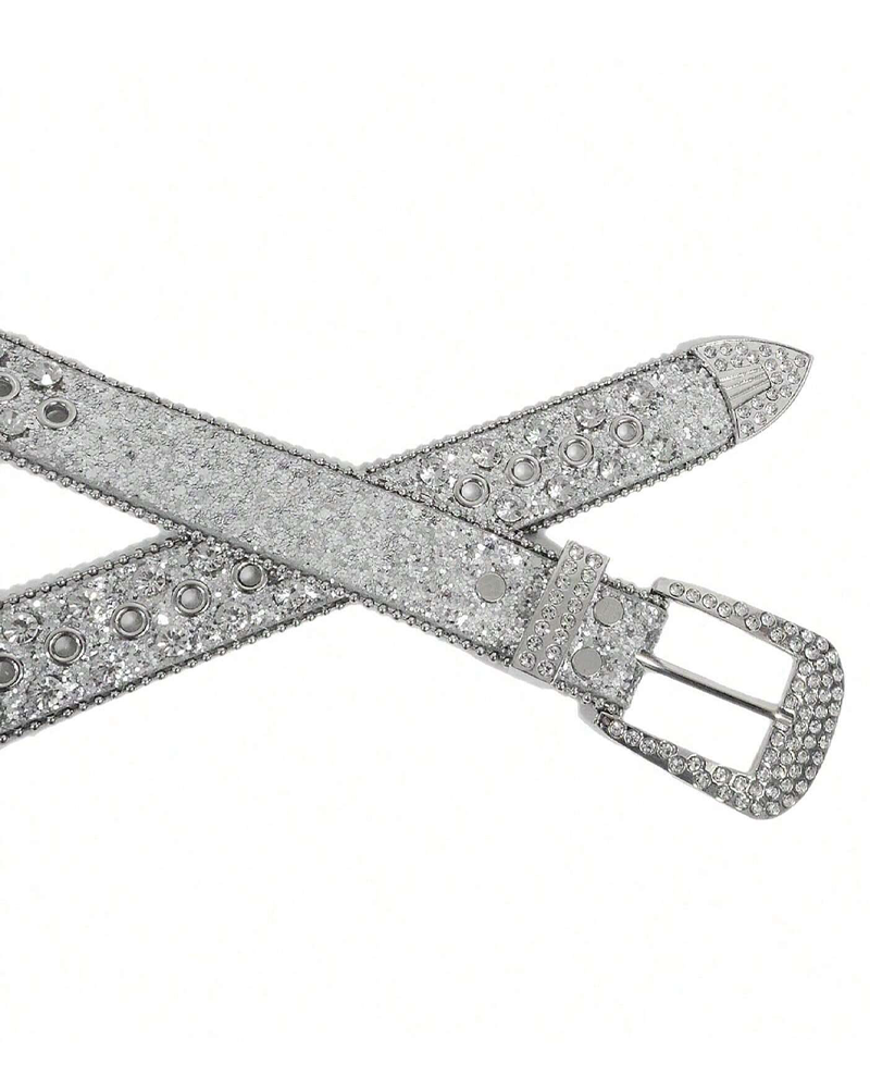 Rhinestone Silver Belt