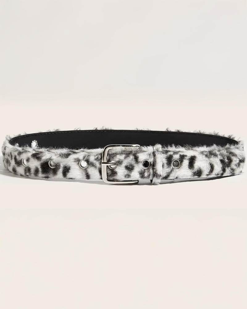 Fur Leopard Belt