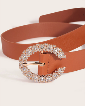 Rhinestone Buckle Belt