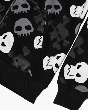 Skull Zip Up Hoodie