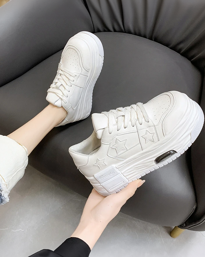 White star outlet platform sneakers