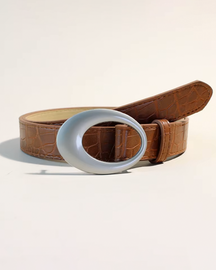 Belt With Oval Buckle