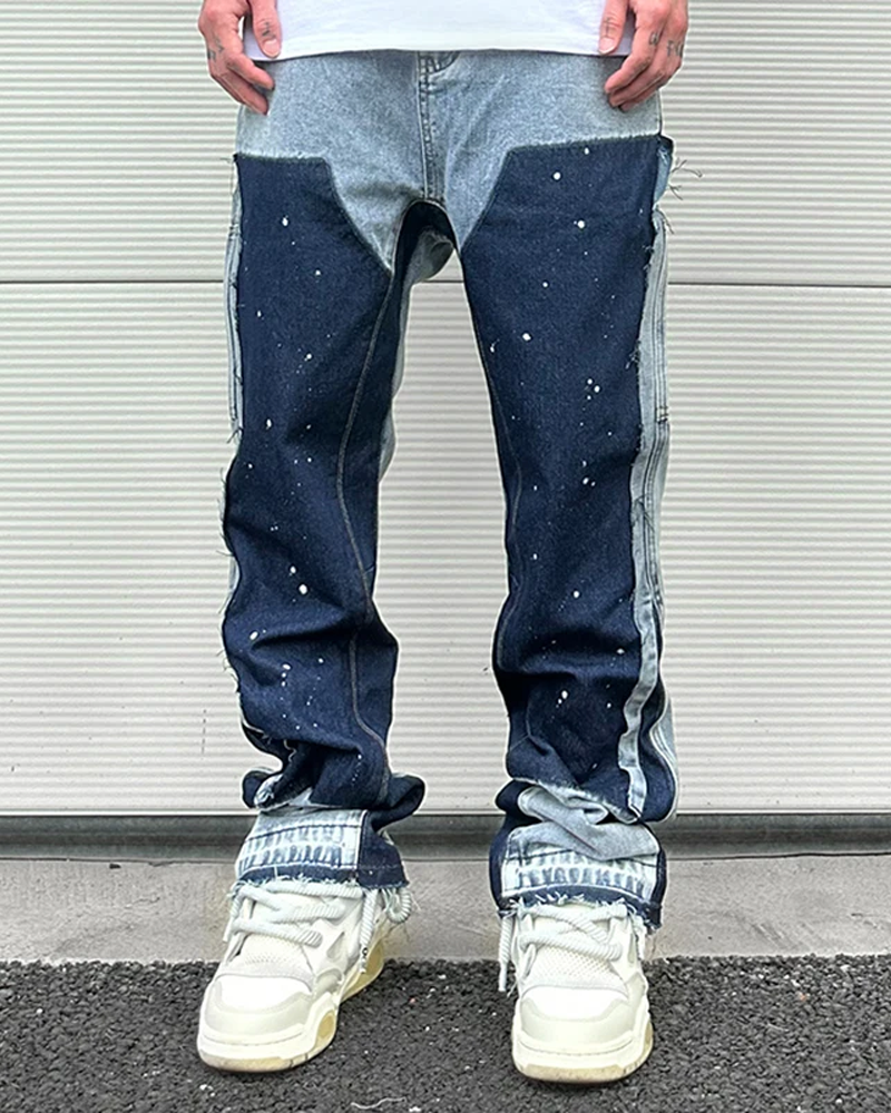 Patchwork Jeans Mens