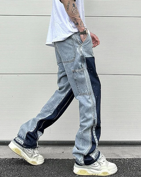 Patchwork Jeans Mens