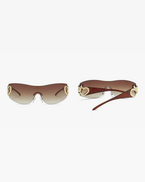 Rimless Heart Sunglasses