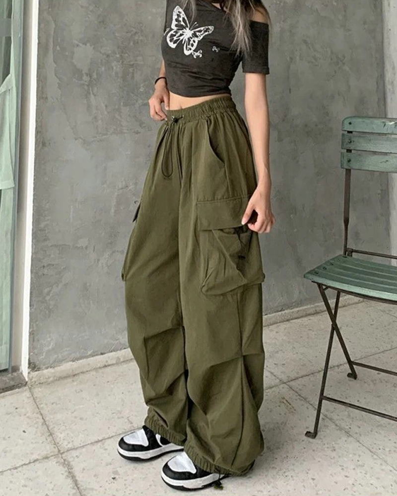 パンツ alpha parachute cargo flared pants Y2K Parachute Cargo Pants | Y2K Wave