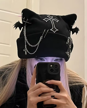 Cat Ear Goth Beanie
