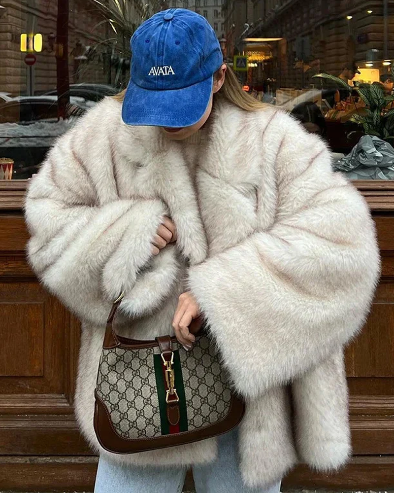 Womens Faux Fur Coat