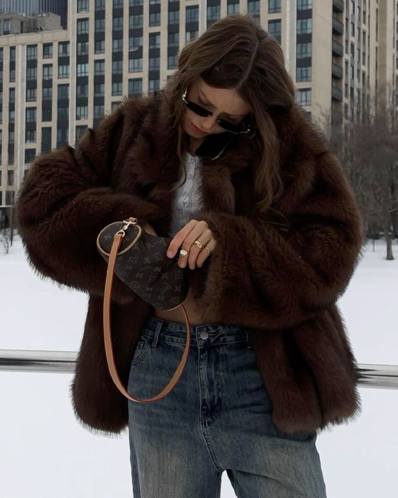 Womens Faux Fur Coat